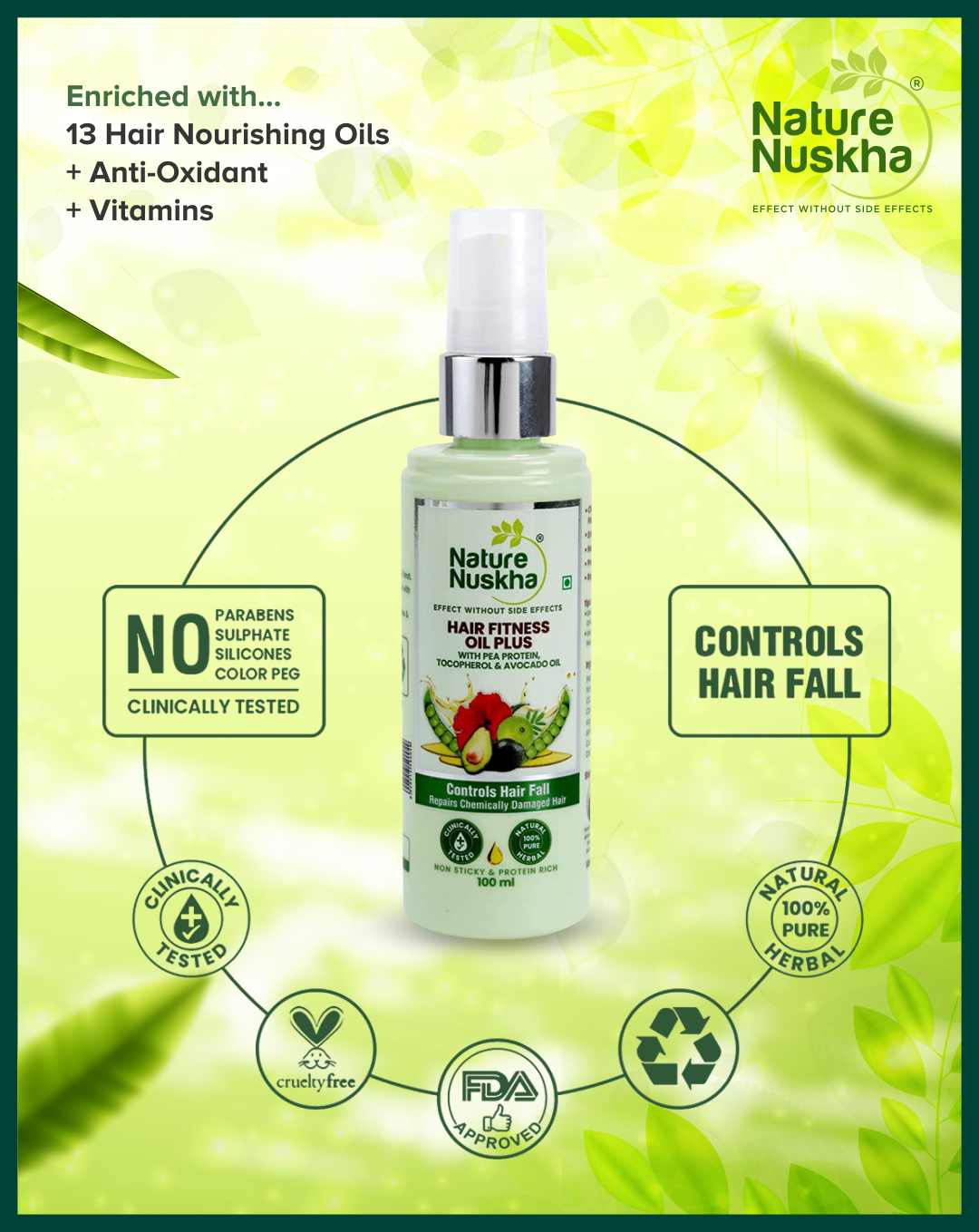 Hair fall control oil, Hair mist, Bhringaraj shampoo the 3 step combo for total-solution hair fitness