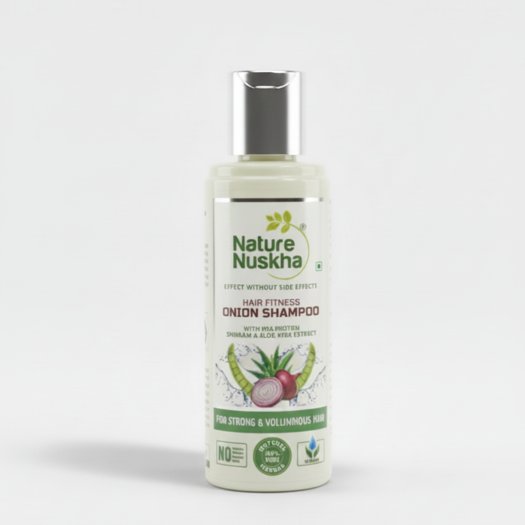 Nature Nuskha Protein Rich Onion Shampoo with Hyaluronic Acid | Supports Hair Growth & Hydration