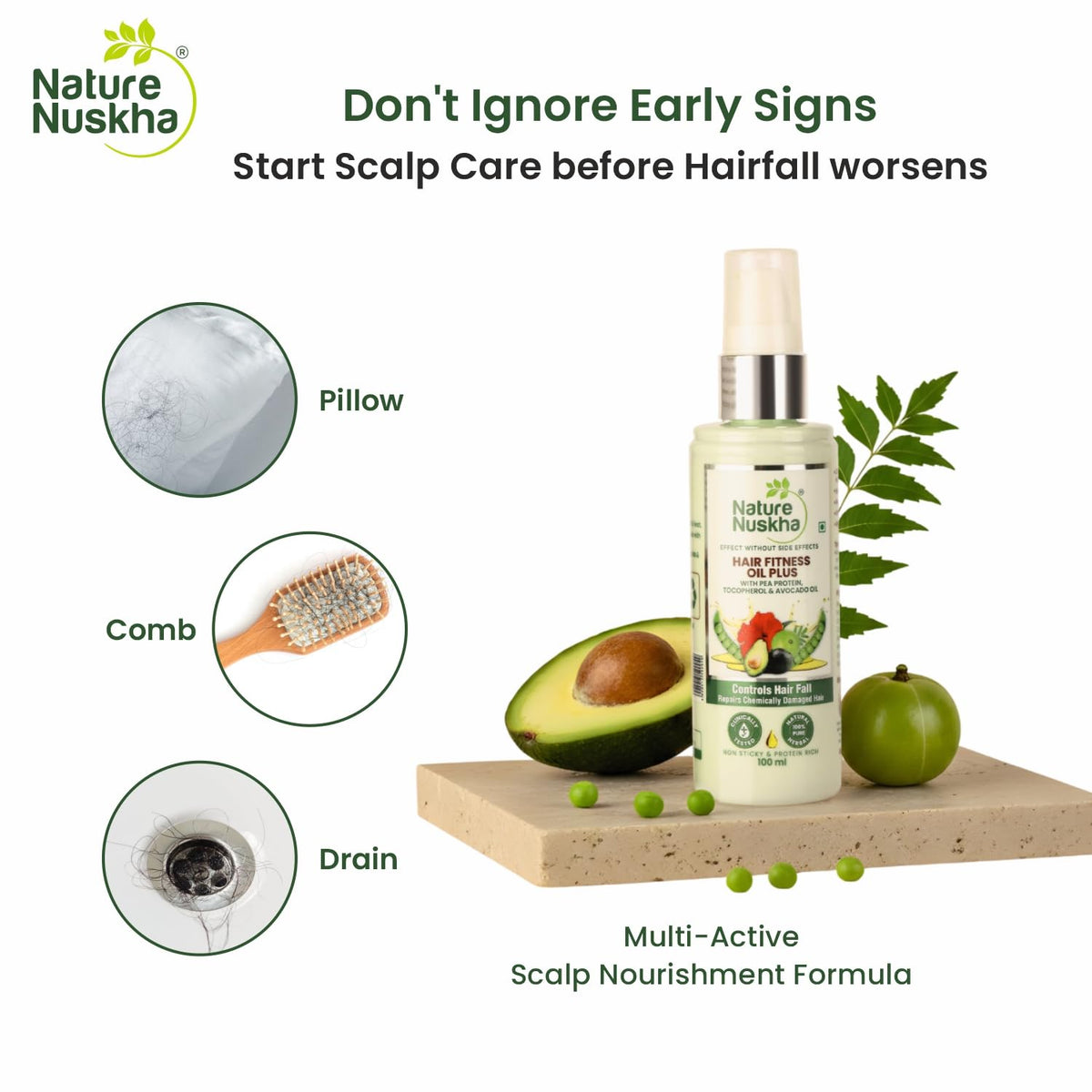 Oil Plus | Clinically Tested Anti Hair Fall Hair Oil | Supports Root Strengthening & Scalp Nourishment | With Vitamin E & Rosemary Oil | For Men & Women