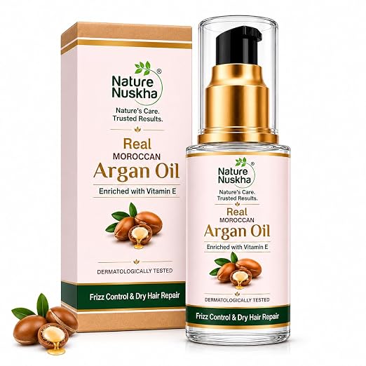 Real Moroccan Argan Oil Hair Serum, Dry & Frizzy Hair, 30ml