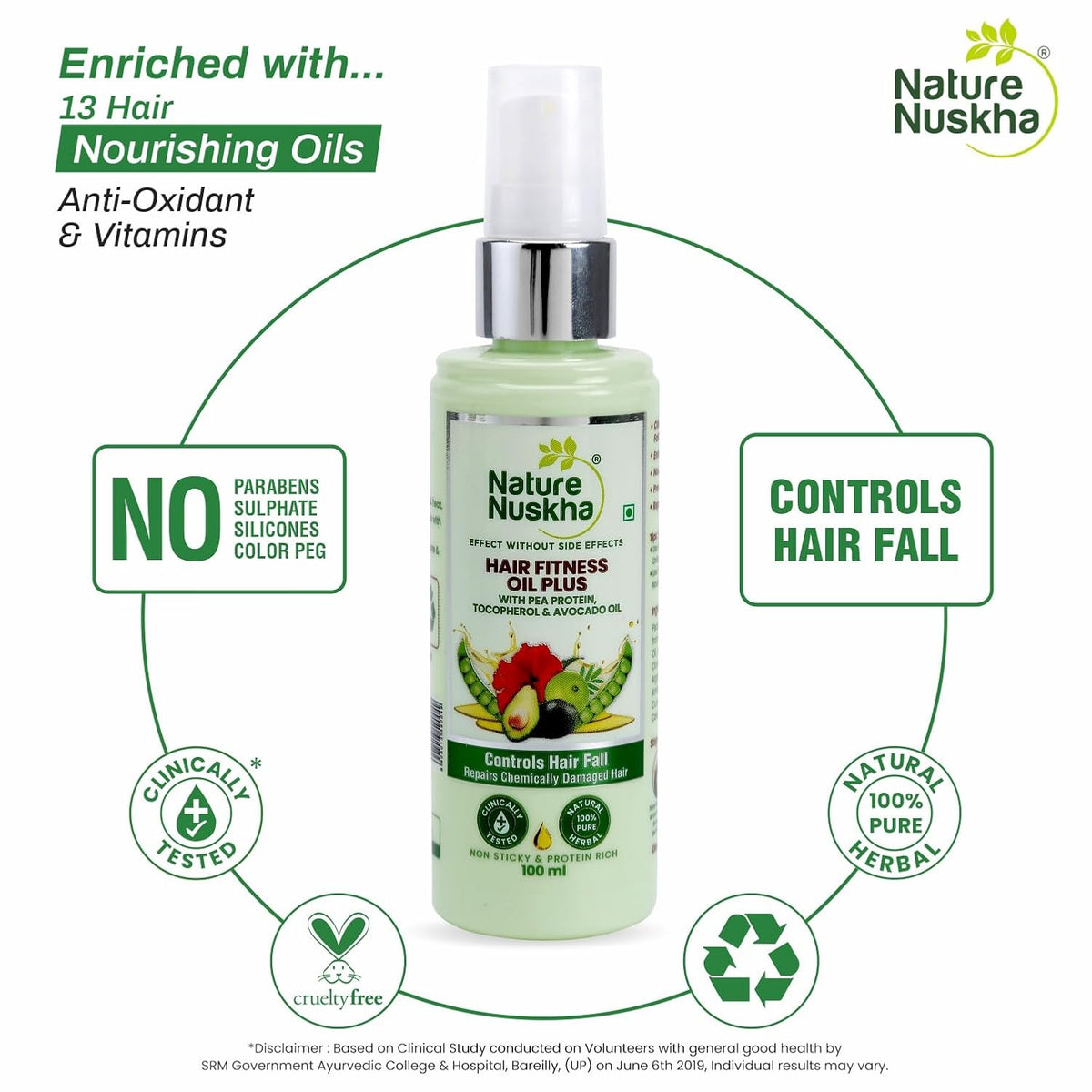 Oil Plus | Clinically Tested Anti Hair Fall Hair Oil | Supports Root Strengthening & Scalp Nourishment | With Vitamin E & Rosemary Oil | For Men & Women