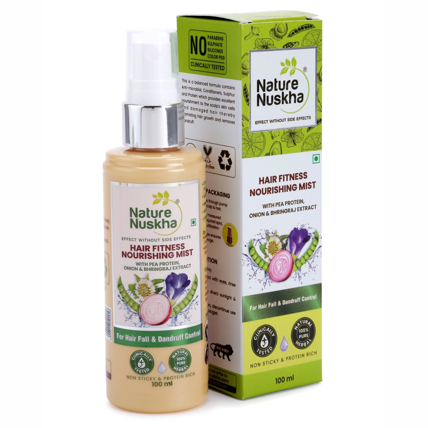Hair Mist-Protein Rich Hair Mist scalp spray with Onion & Bhringraj extract/controls hair fall, dandruff & weak roots