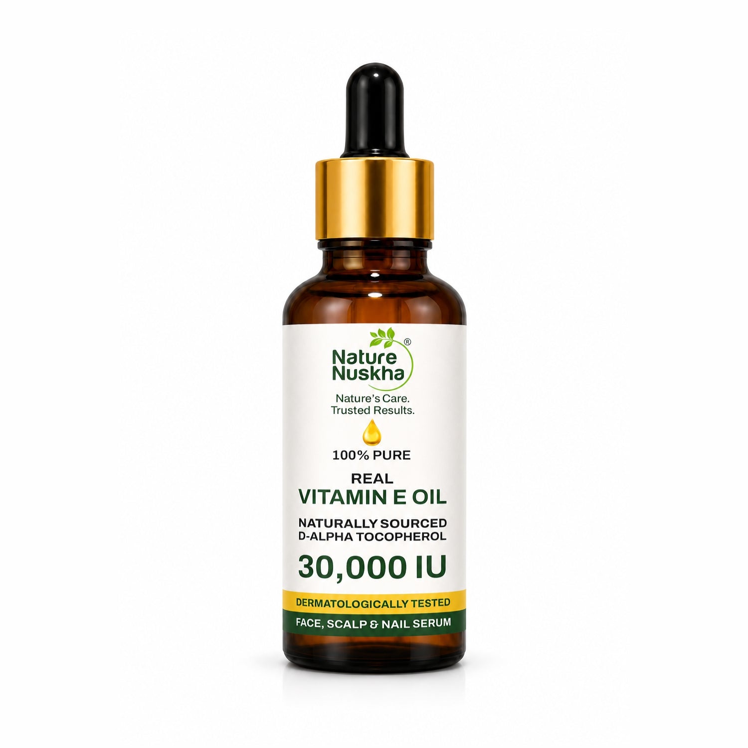 Real Vitamin E Oil 30000 IU ,High purity,Non-sticky/Skin,Hair,Nails care/Non-GMO/