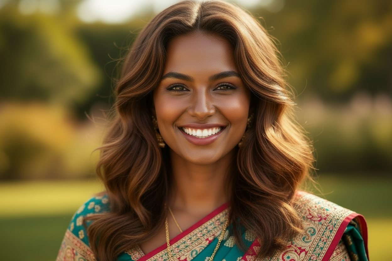 a face with all the hair and face skill solution applied and happy