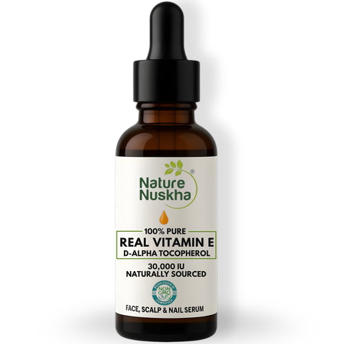 Real Vitamin E Oil 30,000 IU | Oil for Glowing Skin, Hair Fall Control 30ml