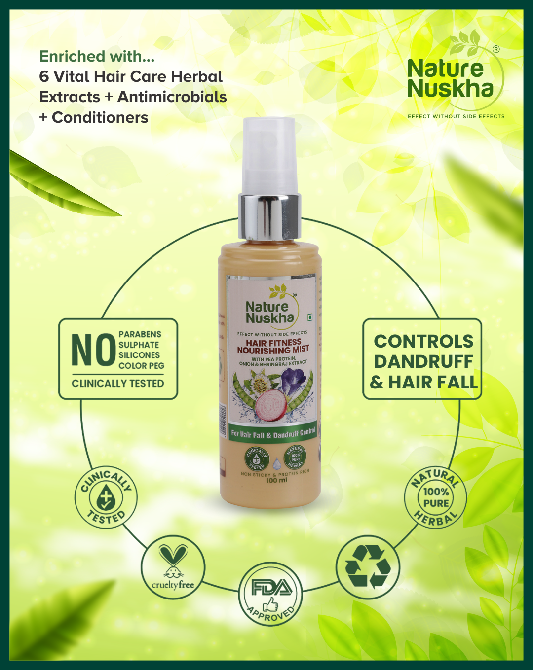Hair fall control oil, Hair mist, Bhringaraj shampoo