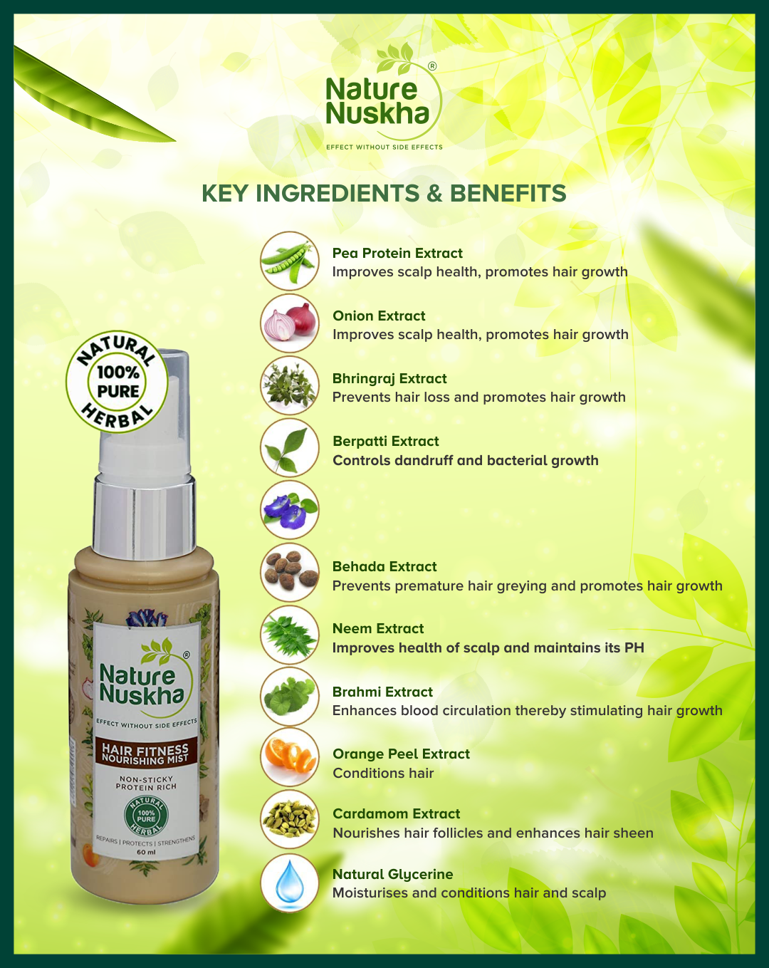 Hair solutions with Natural Ingredients