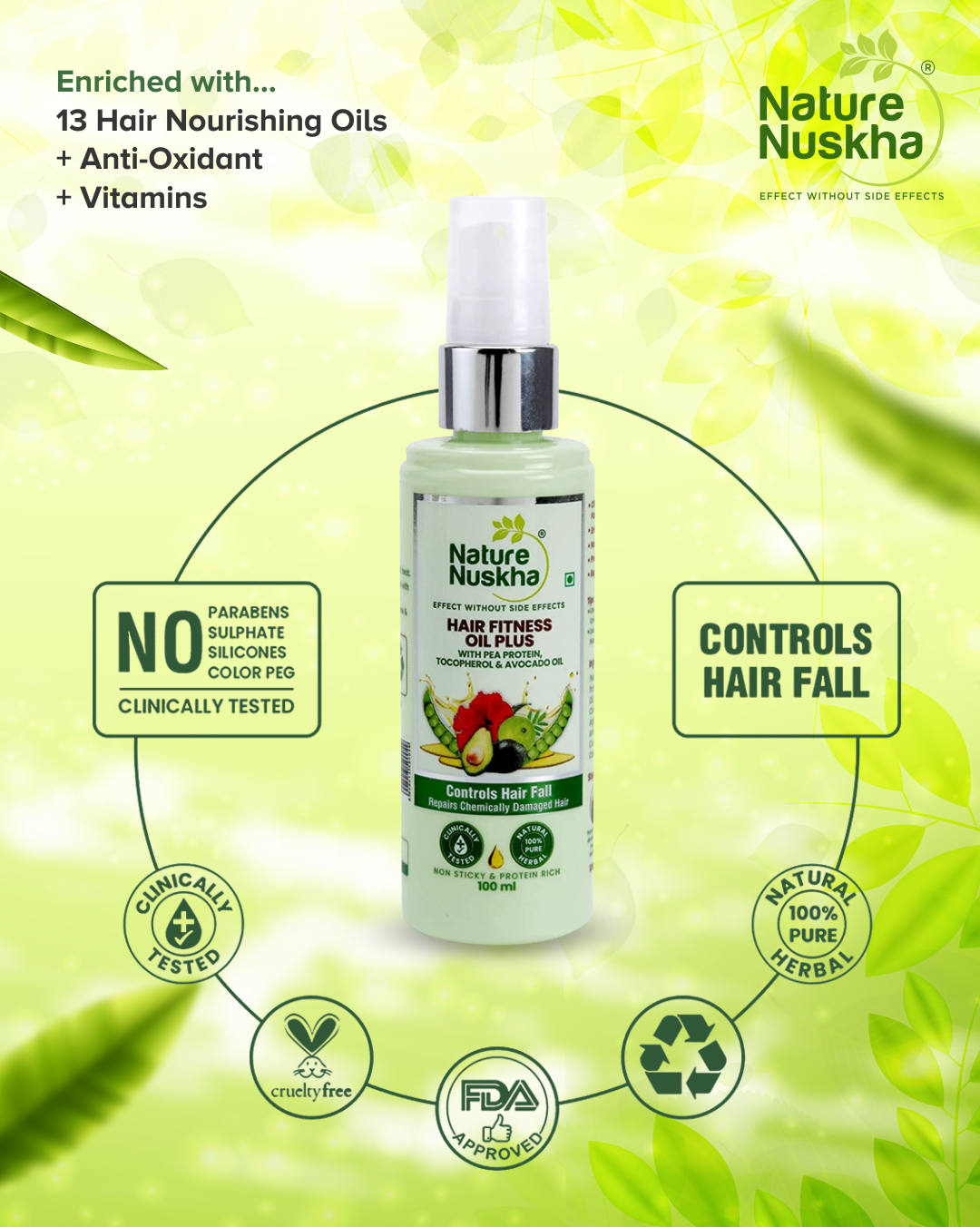 Hair Fitness Oil Plus By Nature Nuskha